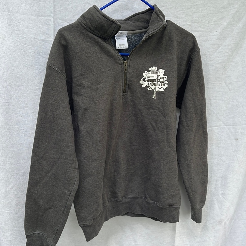 Grey 3/4 Zip-Up Unisex